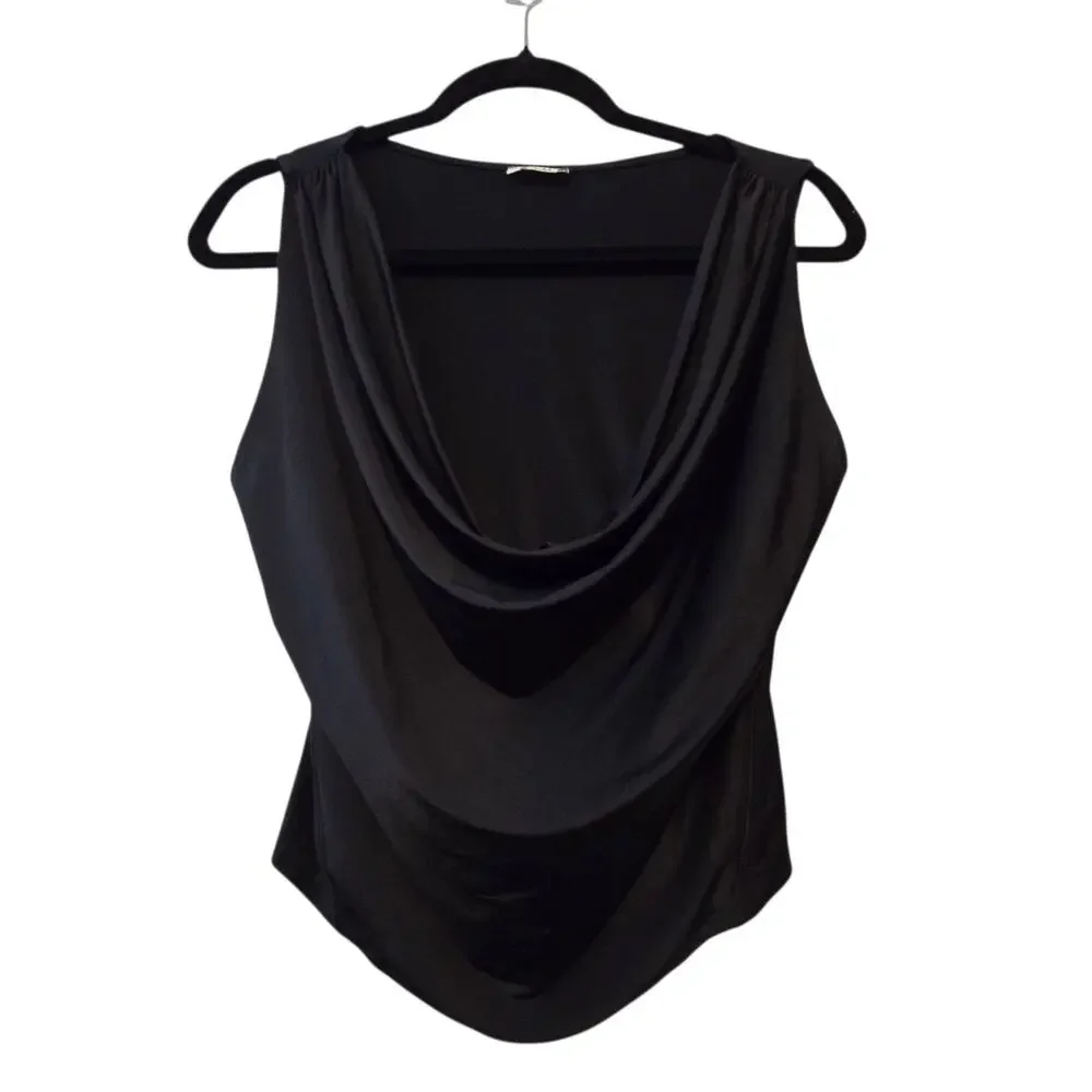 Intimately‎ Free People City Nights Tuck In Top Womens Size XS Black EUC Slinky